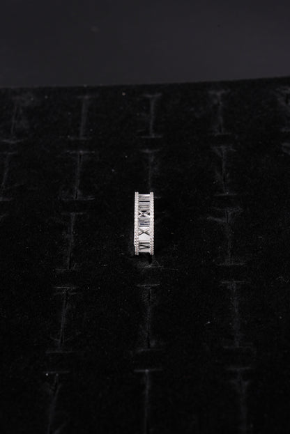 Roman Numeral Diamond 18K Ladies Ring - RLA2316