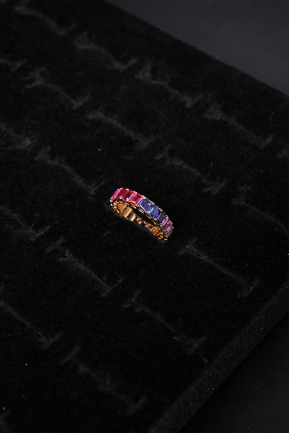 Vibrant Rainbow Sapphire 18K Ladies Ring - ZRL1070