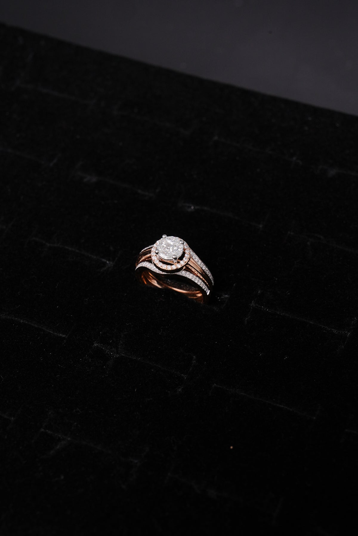 Timeless Halo Natural Diamond Ladies Ring - RLB2042