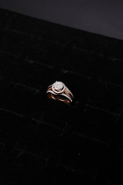 Timeless Halo Natural Diamond Ladies Ring - RLB2042