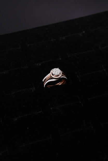 Timeless Halo Natural Diamond Ladies Ring - RLB2042