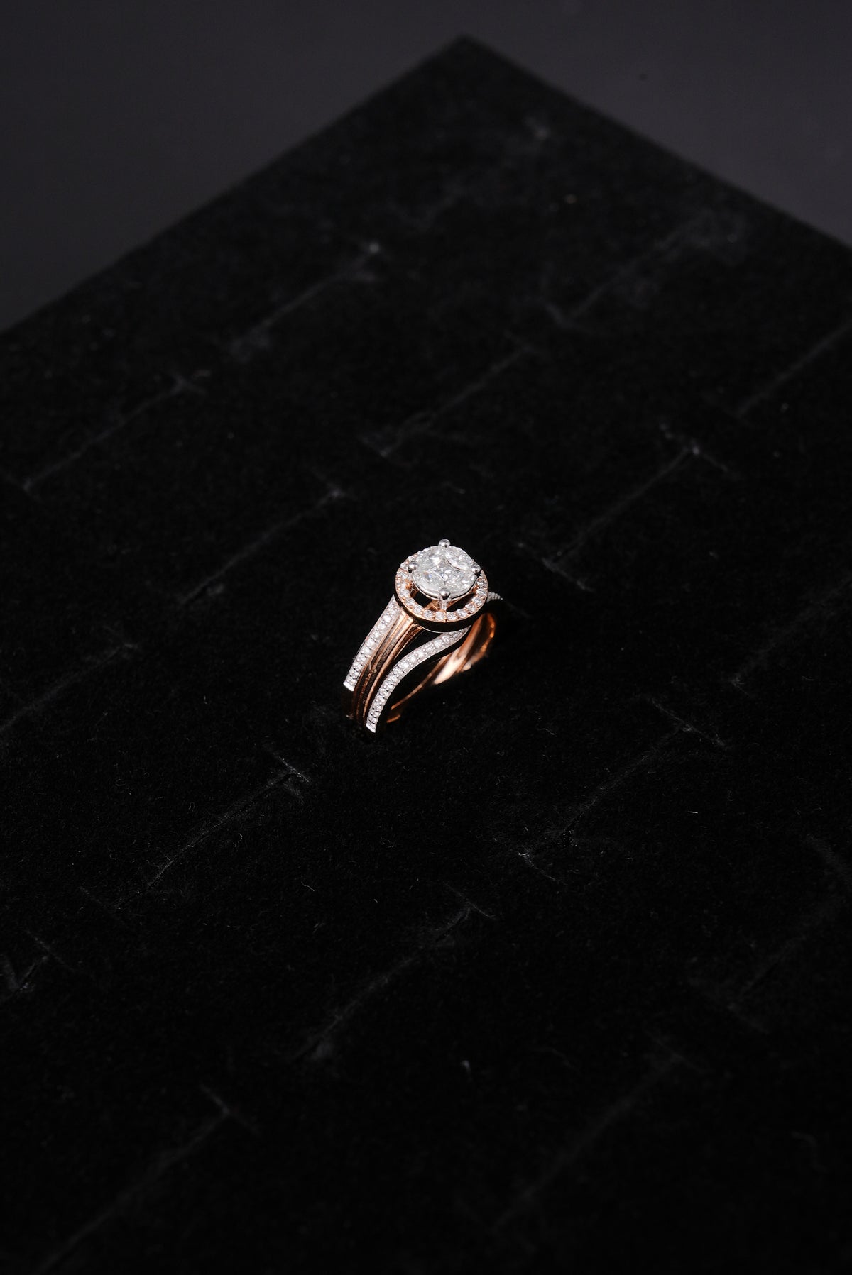Timeless Halo Natural Diamond Ladies Ring - RLB2042