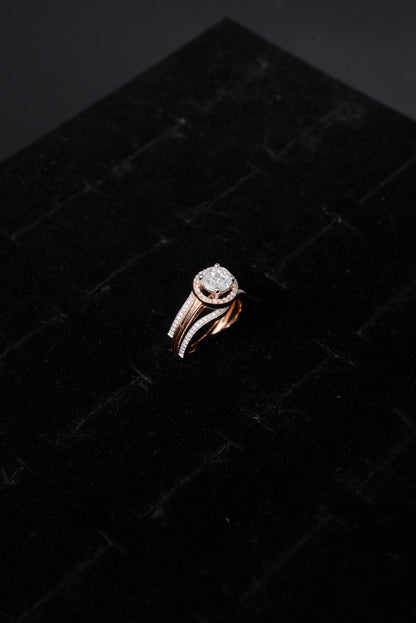 Timeless Halo Natural Diamond Ladies Ring - RLB2042