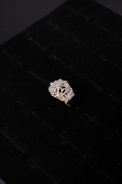 Celestial Diamond Cluster 18K Ladies Ring - RLB3078
