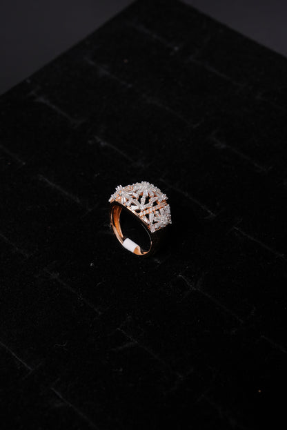 Celestial Diamond Cluster 18K Ladies Ring - RLB3078