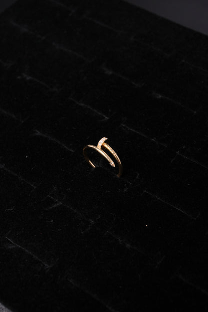 Chic Nail Motif Natural Diamond Ladies Ring - RLA2709
