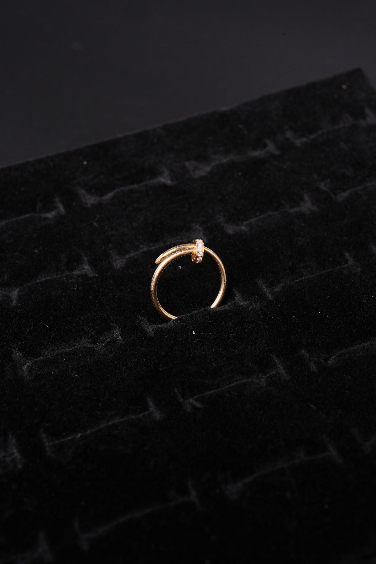 Chic Nail Motif Natural Diamond Ladies Ring - RLA2709
