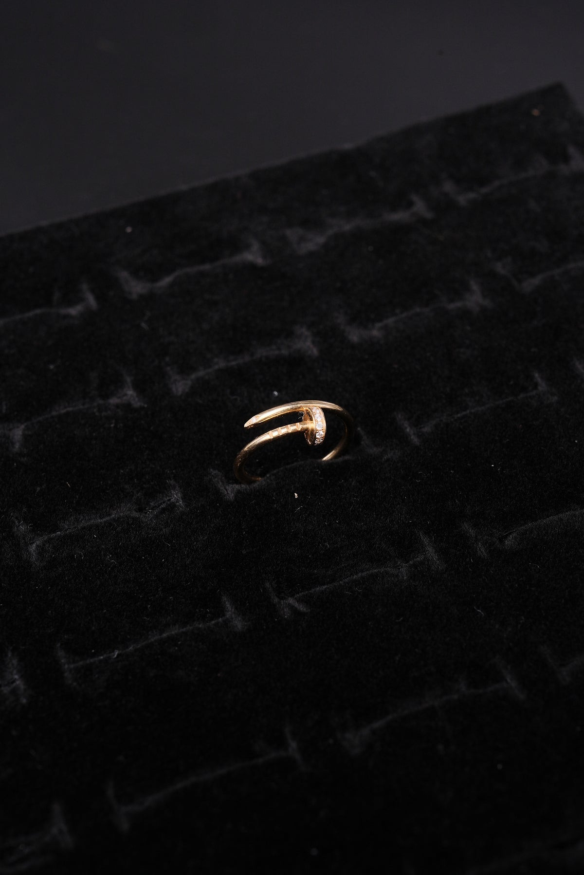 Chic Nail Motif Natural Diamond Ladies Ring - RLA2709