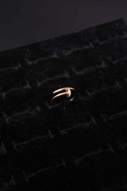 Chic Nail Motif Natural Diamond Ladies Ring - RLA2709