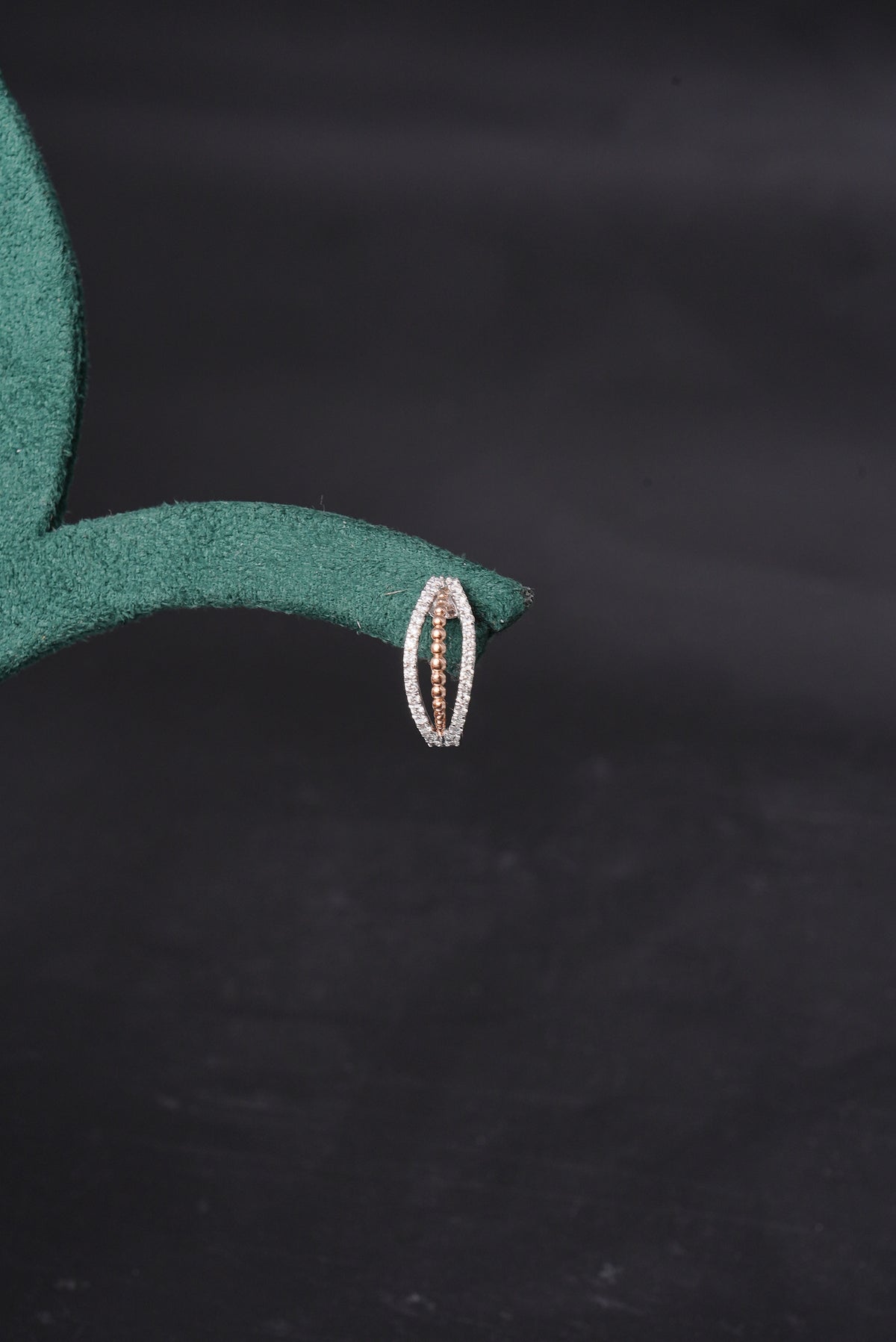 Radiant Diamond Cluster 14K Gold Earring - ZEA789