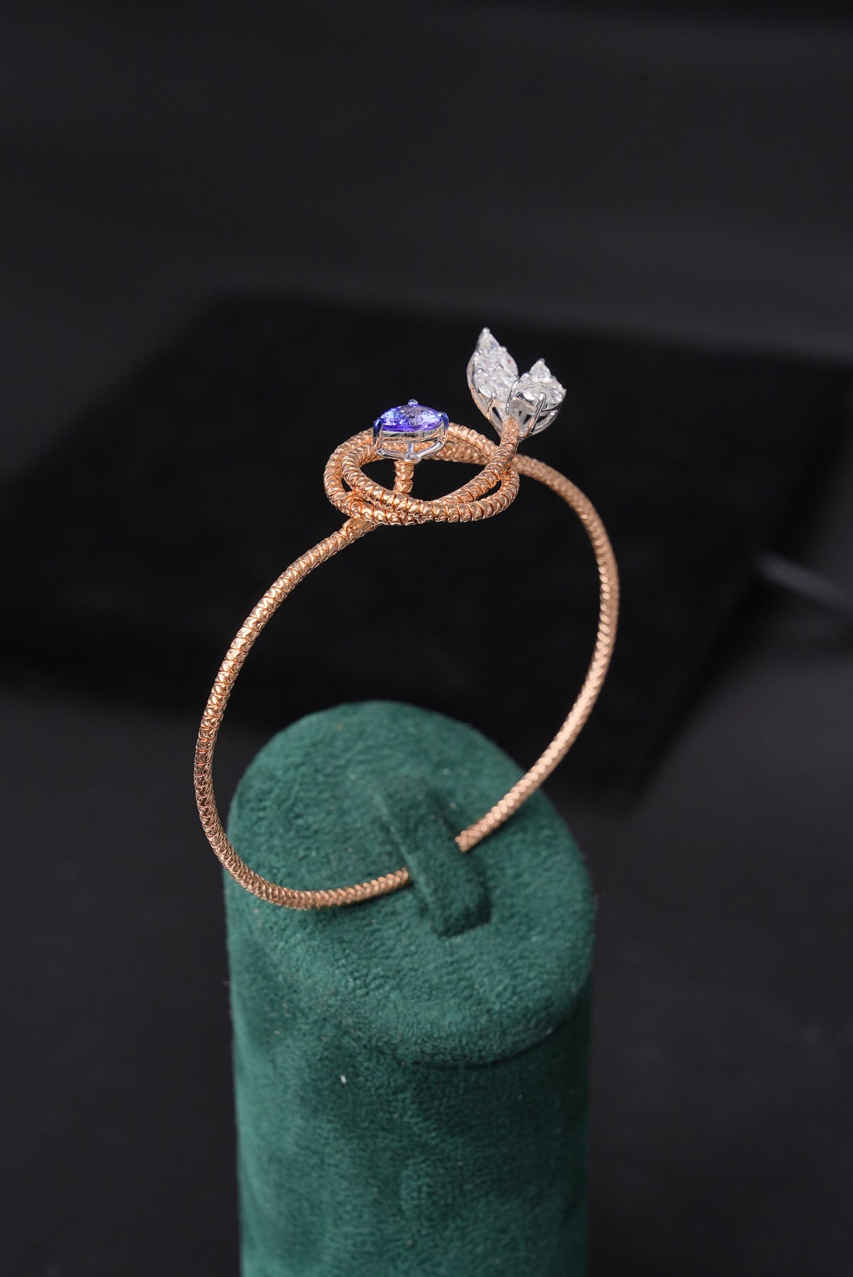 Marquise Diamond 18K Gold Half Bracelet - ZBH340