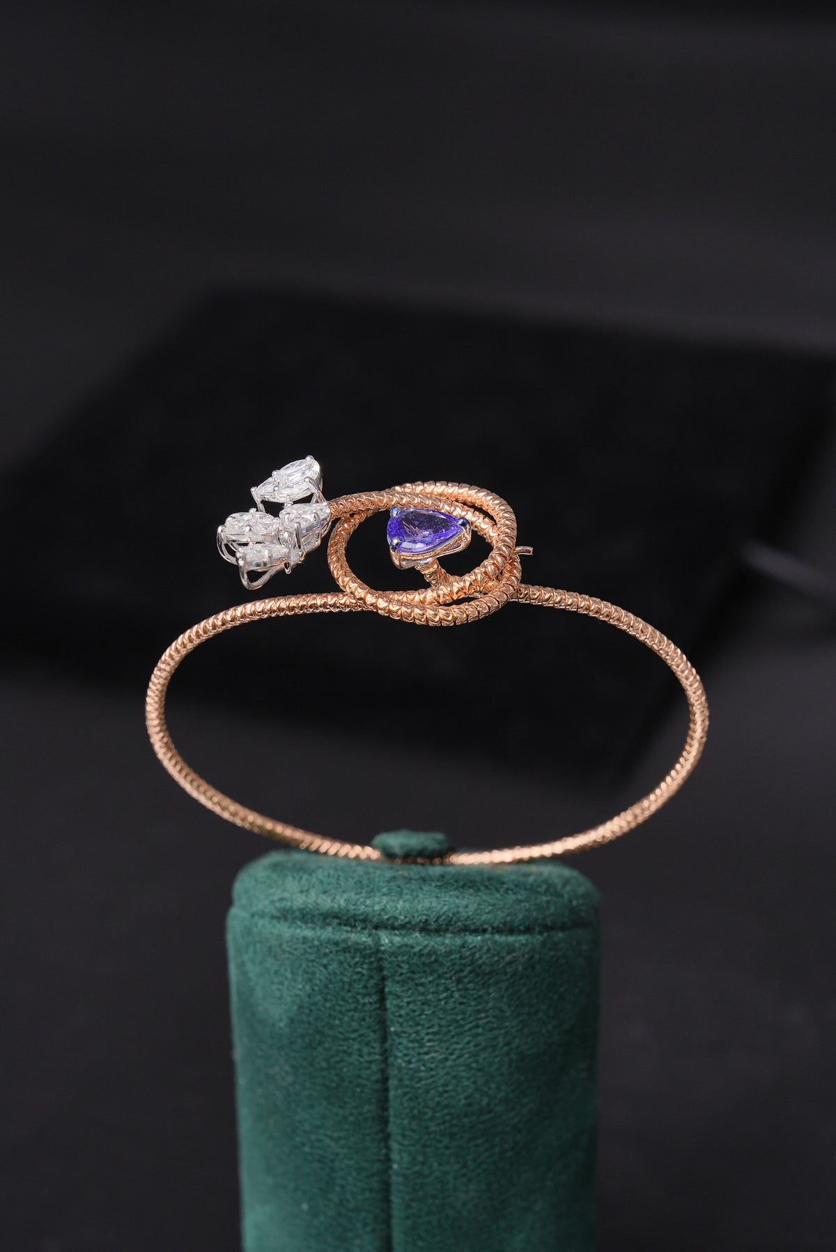 Marquise Diamond 18K Gold Half Bracelet - ZBH340