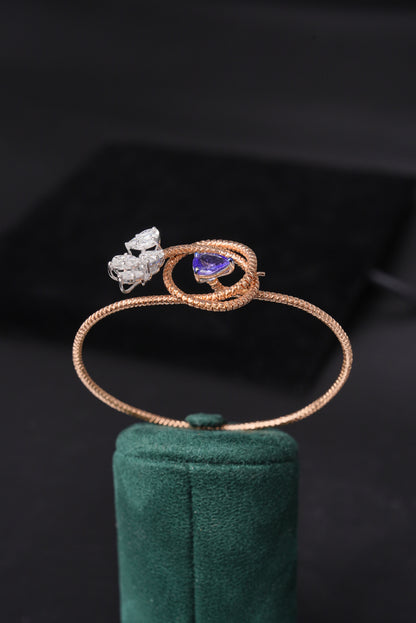 Marquise Diamond 18K Gold Half Bracelet - ZBH340
