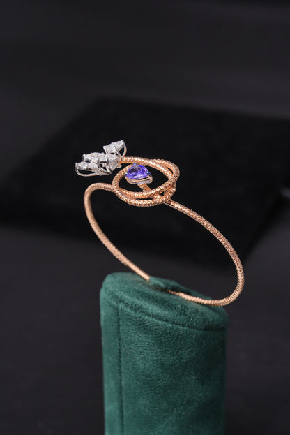 Marquise Diamond 18K Gold Half Bracelet - ZBH340