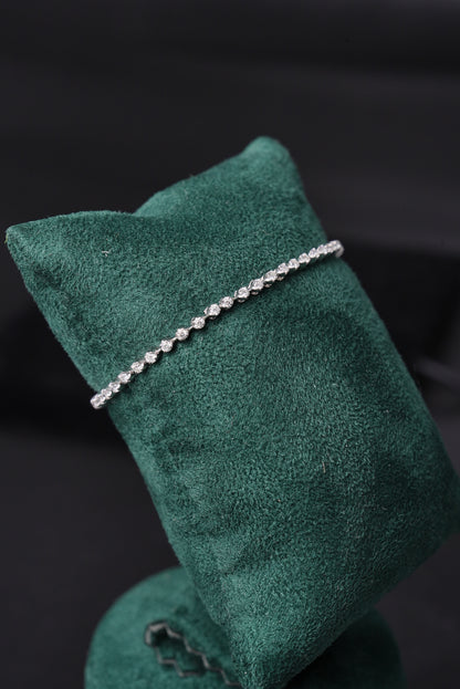 Radiant Solitaire Cascade Natural Diamond Tennis Bracelet - BLA1290